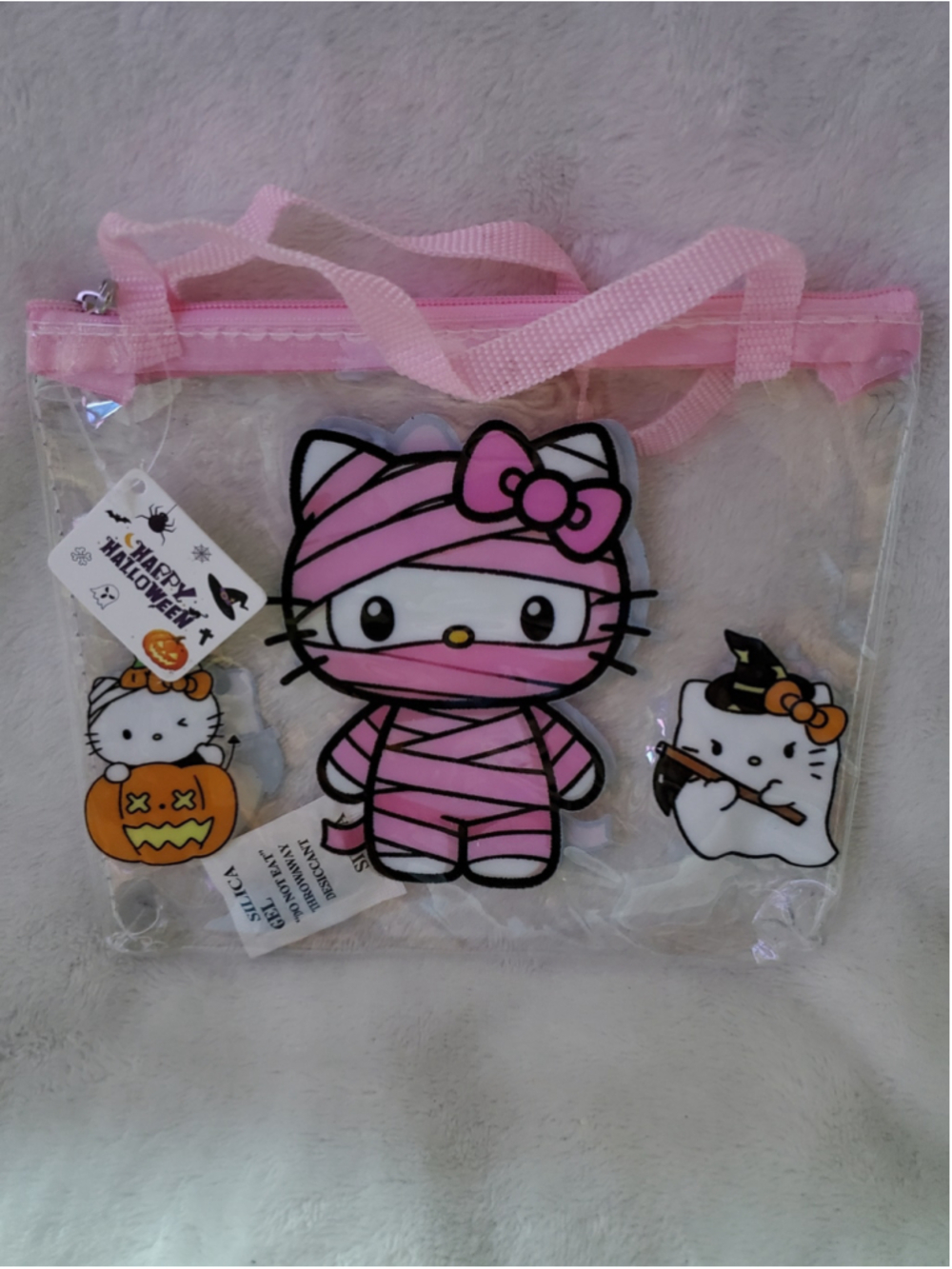 Sanrio Hello Kitty Halloween clear pink Bag. So cute you can use year Round - Picture 1 of 3